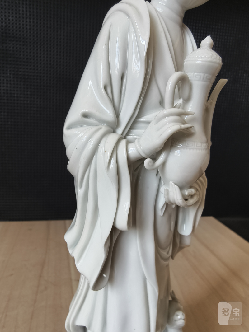 A Dehua figurine of an immortal with a deer and a jug - 图10